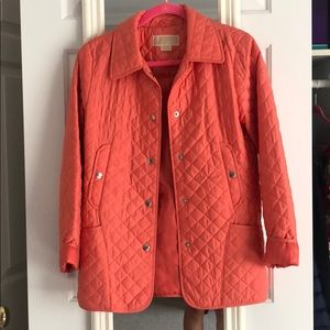 Michael Kors coral quilted jacket